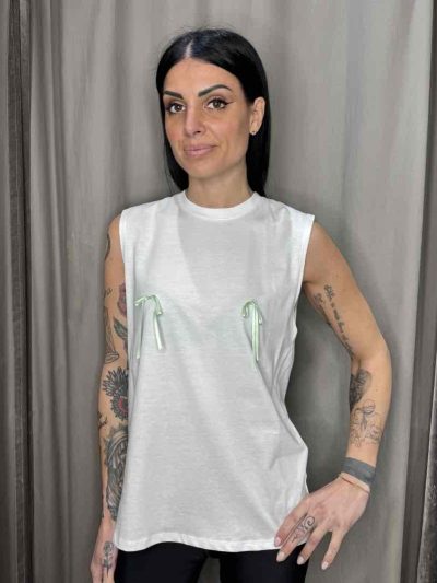 Kostumn1 - Canotta con fiocchetti al seno - KI2522