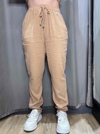 Berna - Jogger lino - W 253119-37 - Cammello