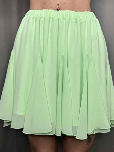 Kostumn1 - Minigonna in georgette - KI2597 - Menta