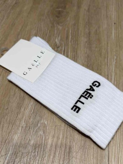 Gaelle Paris - Calza con logo in tono - GAACW03147 - Bianco