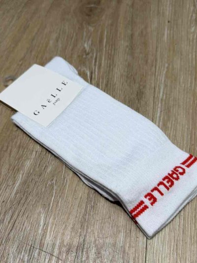 Gaelle Paris - Calza con bandina - GAACW03150 - Bianco-Rosso