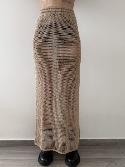 Gaelle Paris - Gonna a rete - GAABW09484 - Beige