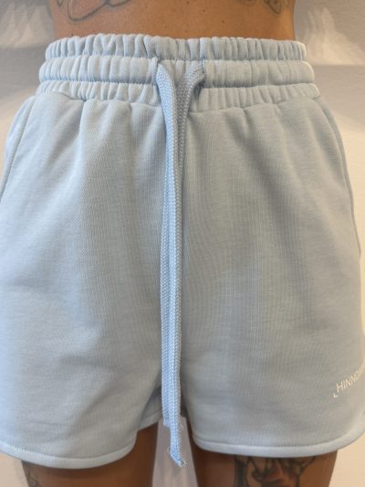 Hinnominate - Short corto in felpa con spacchetti laterali - HMABW02377 - Azzurro polvere
