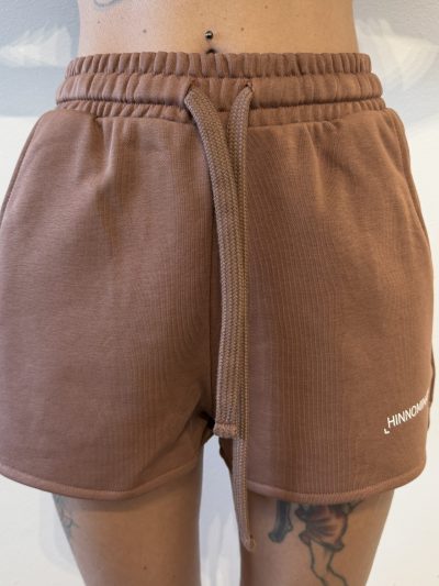 Hinnominate - Short corto in felpa con spacchetti laterali - HMABW02377 - Moka
