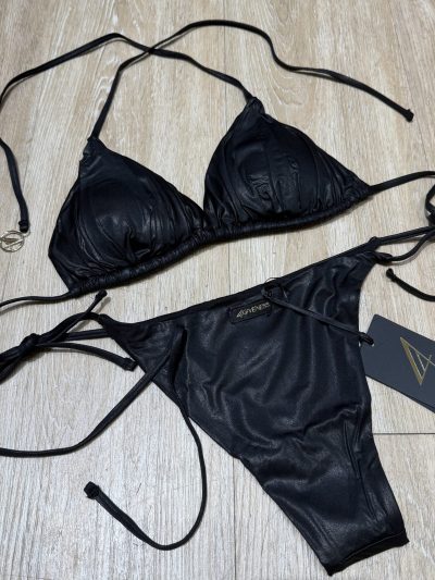 4Giveness - Bikini triangolo metallic touch Resort - 126WBK5712 - Nero