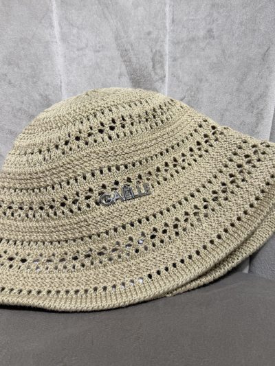 Gaelle Paris - Cappello intrecciato logo in metallo - GAACW03160 - Naturale