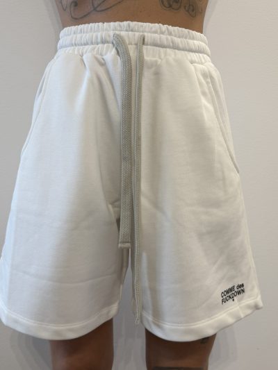Comme des Fuckdown - Bermuda in felpa con stampa sul davanti - CFABW01556 - Bianco