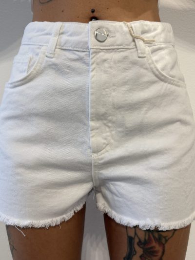Hinnominate - Short in bull denim - HMABW02695 - Bianco