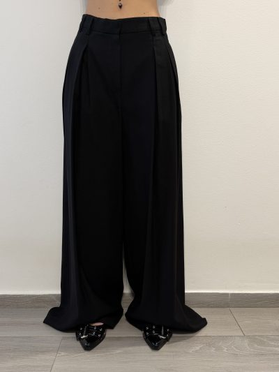 Berna - Pantalone ampio pinces - W 263138-1 - Nero
