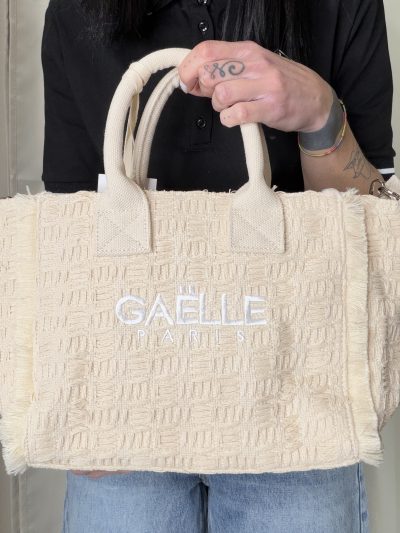 Gaelle Paris - Regular shopper ricamo logo - GAACW03179 - Beige