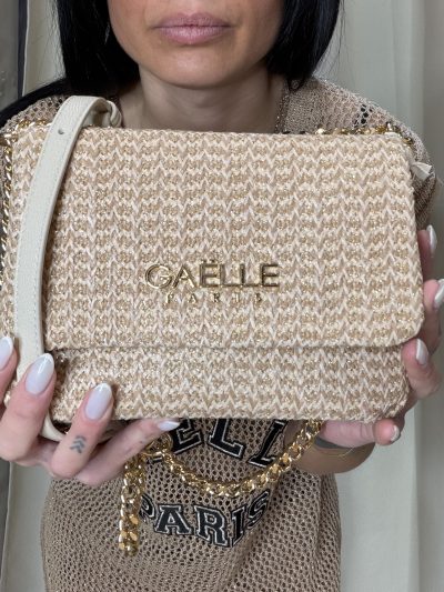 Gaelle Paris - Mini shoulder strap rafia lurex - GAACW03095 - Beige