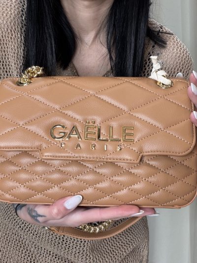 Gaelle Paris - Regular shoulder strap metal logo - GAACW03078 - Caramello