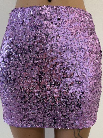 Kostumn1 - Mini gonna paillettes - KE26122 - Lilla