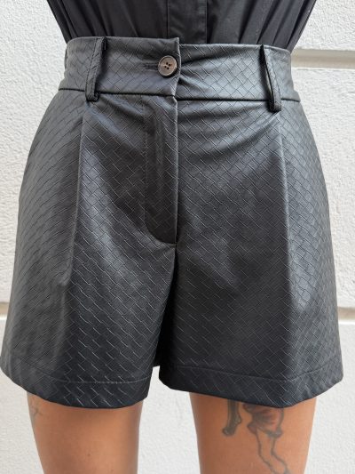 Berna - Short similpelle - W 264071-1 - Nero