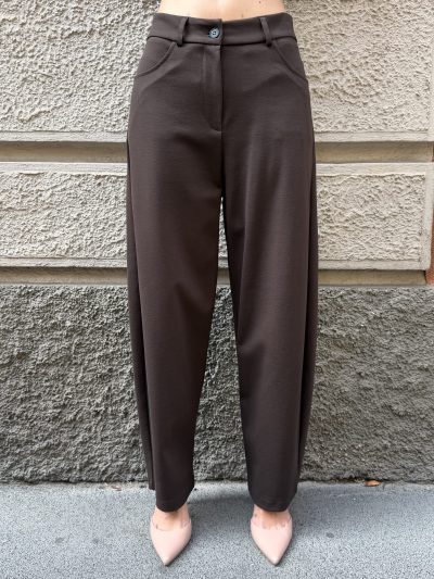 Berna - Pantalone balloon punto milano - W 264074-66 - Marrone