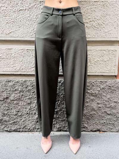 Berna - Pantalone balloon punto milano - W 264074-57 - Militare