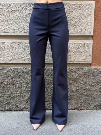Berna - Pantalone a zampetta punto milano - W 264161-3 - Blu