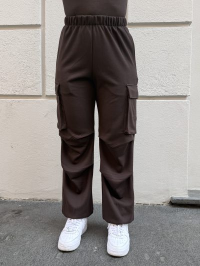 Hinnominate - Pantalone cargo in viscosa - HMABW03140 - Caffè