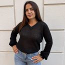 Hinnominate - Maglia con scollo a "V" in mohair - HMABW03017 - Nero