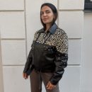 Odi et amo - Giubbino ecopelle pietre e strass - AEOD0061 - Marrone