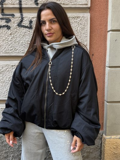 Odi et amo - Bomber oversize - AEOD0037 - Nero