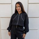 Disclaimer - Maglia donna full zip con cappuccio in felpa - 26IDS55910 - Nero