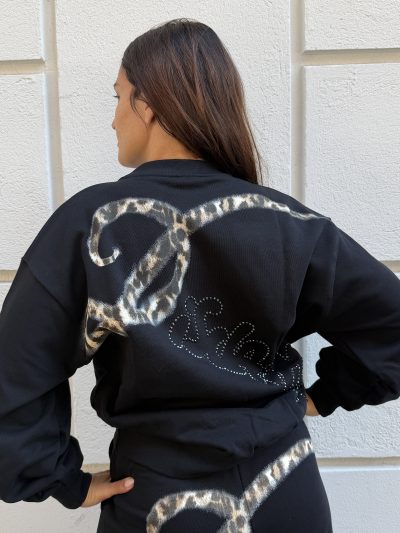 Disclaimer - Maglia donna oversize girocollo in felpa - 26IDS55952 - Nero