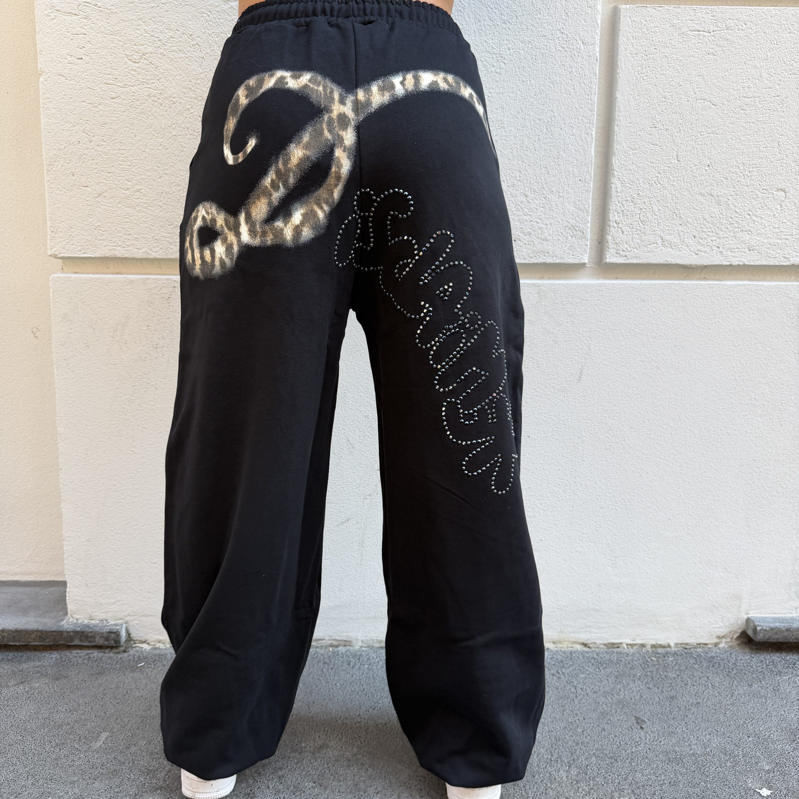 Disclaimer - Pantalone donna oversize in felpa - 26IDS55953 - Nero - immagine 5