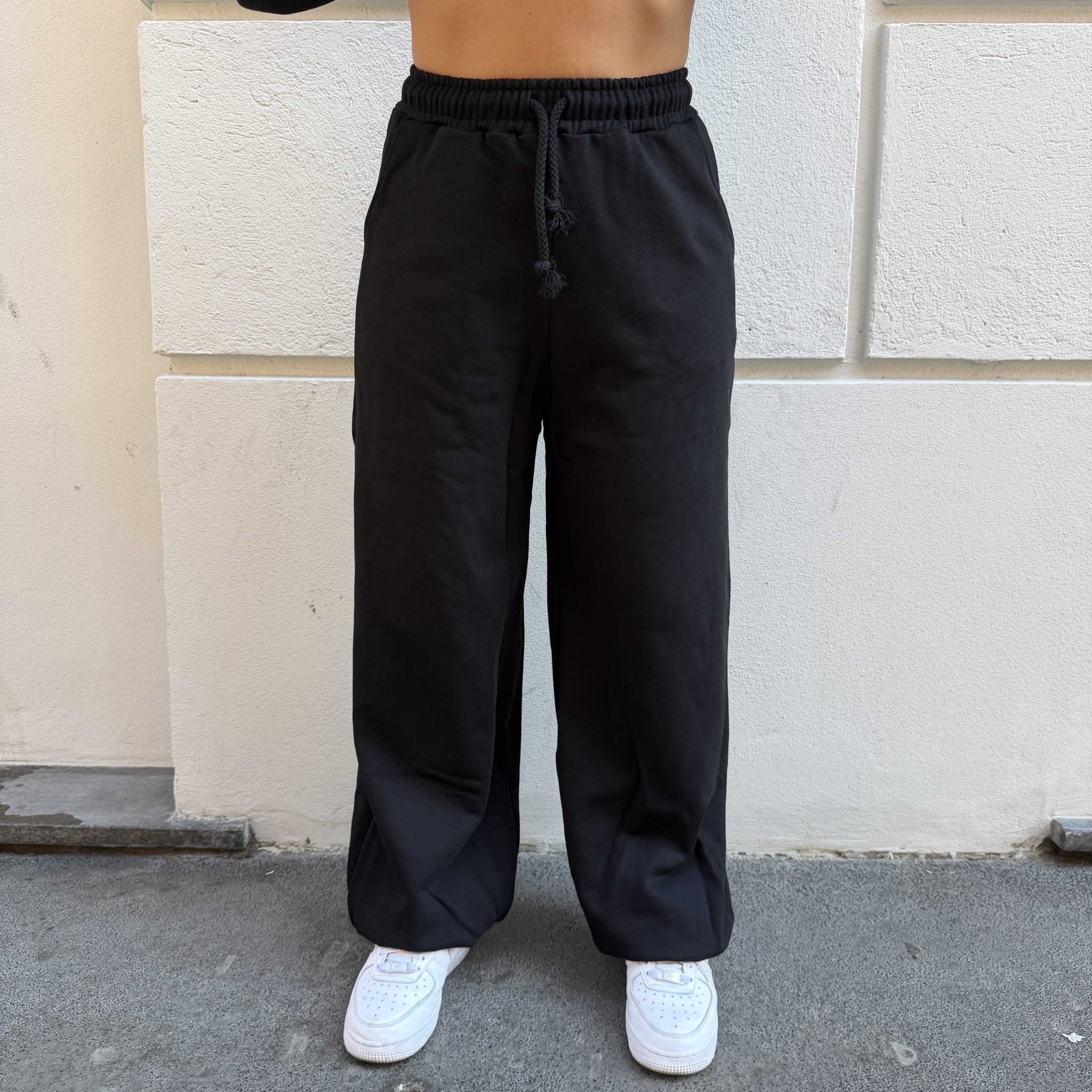 Disclaimer - Pantalone donna oversize in felpa - 26IDS55953 - Nero - immagine 2
