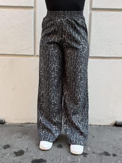 County of Milan - Pantalone donna in gabardina stampata - 26ICM30285 - Nero