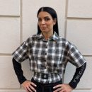 County of Milan - Maglia con zip donna in gabardina stampata - 26ICM30269 - Nero