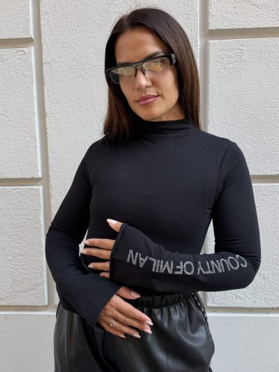 County of Milan - Body donna in jersey stretch - 26ICM30221 - Nero