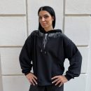 County of Milan - Maglia donna cappuccio oversize in felpa - 26ICM30210 - Nero