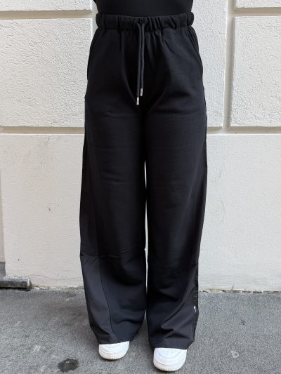 County of Milan - Pantalone donna in felpa con inserti in nylon - 26ICM30255 - Nero