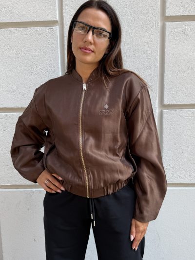 County of Milan - Bomber donna in raso - 26ICM30262 - Cioccolato