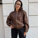 County of Milan - Bomber donna in raso - 26ICM30262 - Cioccolato