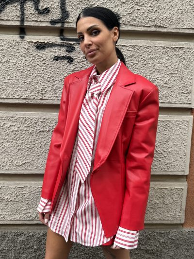 Kostumn1 - Blazer in ecopelle - KE2618 - Rosso