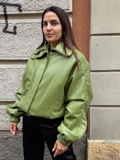 Kostumn1 - Bomber in ecopelle - KE2624 - Militare