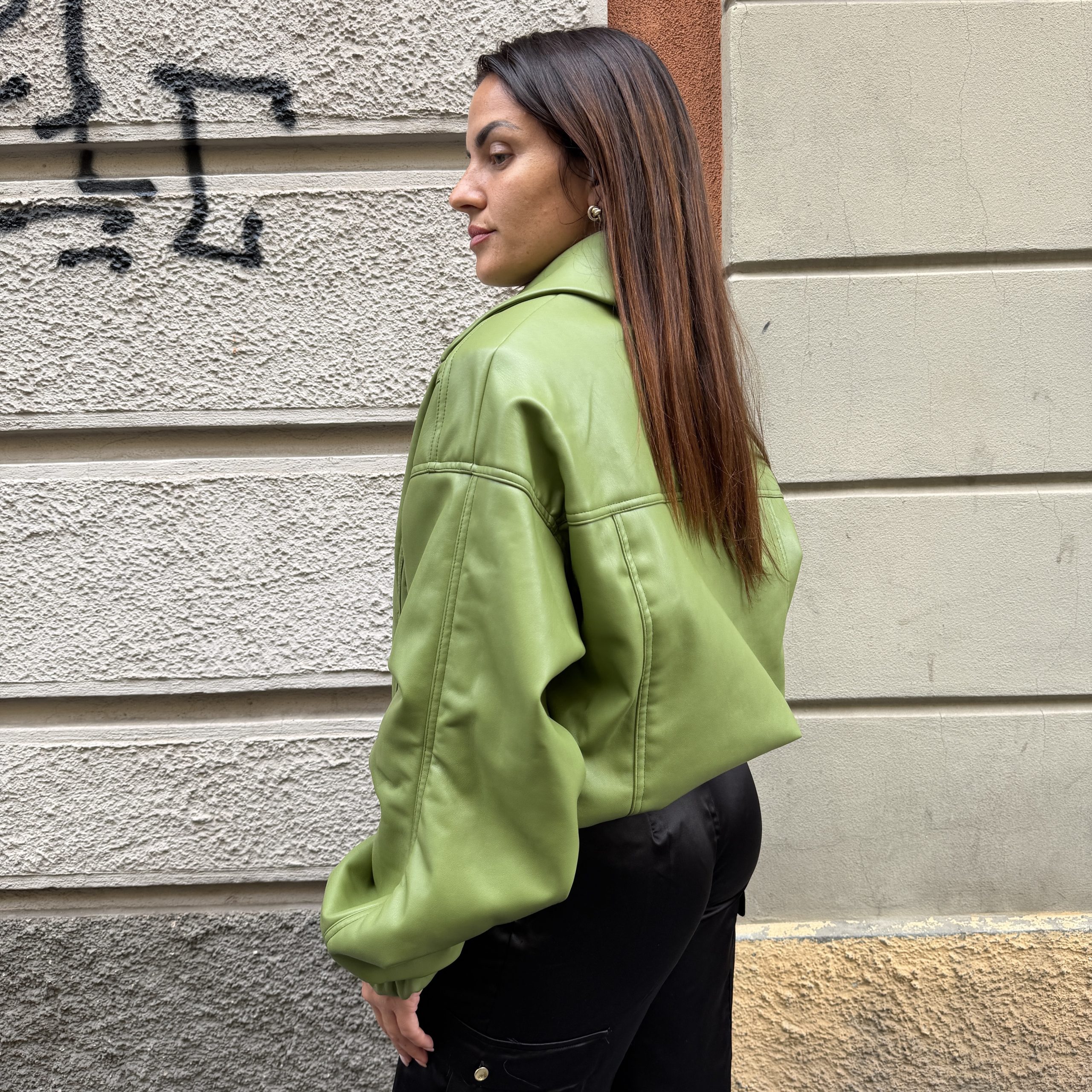 Kostumn1 - Bomber in ecopelle - KE2624 - Militare - immagine 2