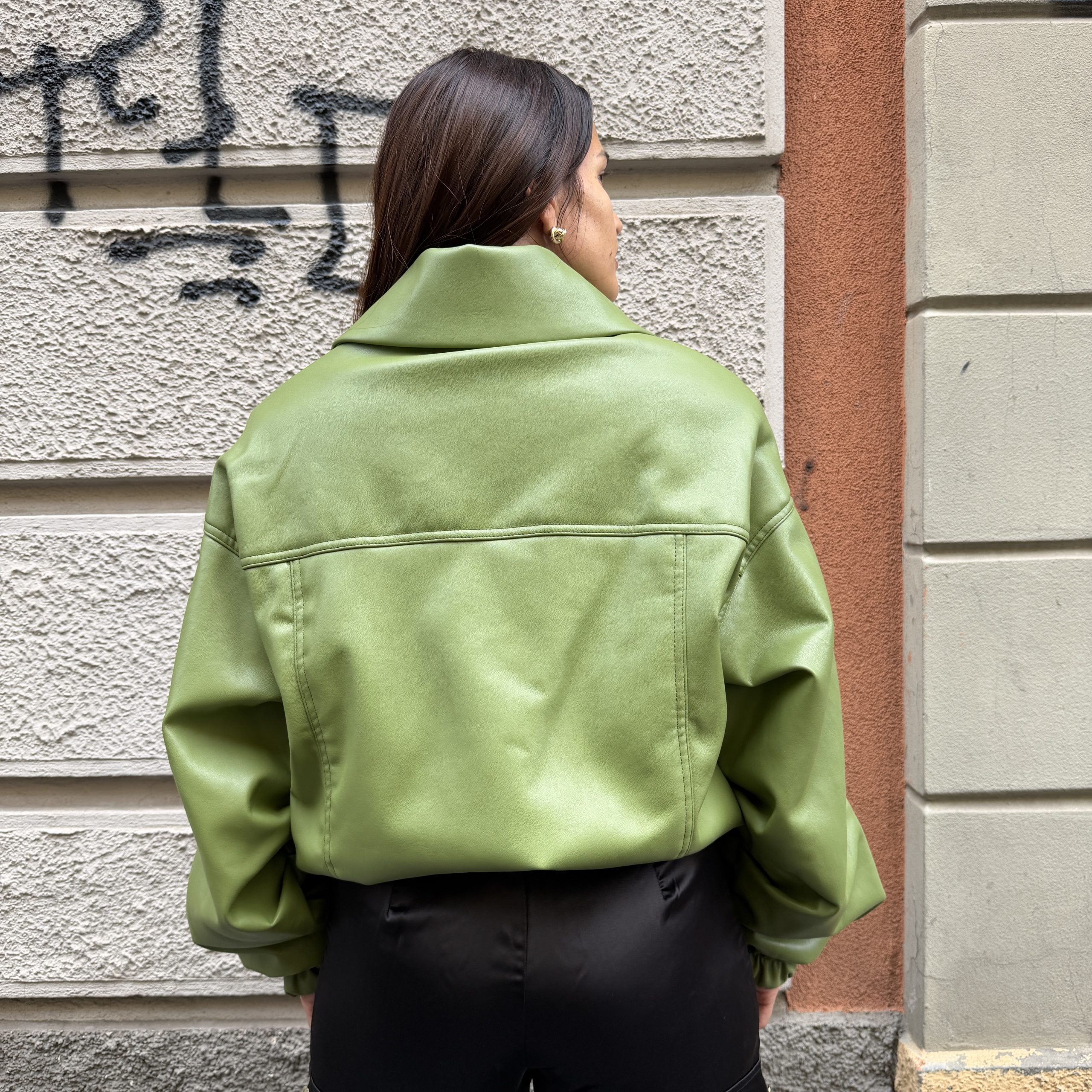 Kostumn1 - Bomber in ecopelle - KE2624 - Militare - immagine 3
