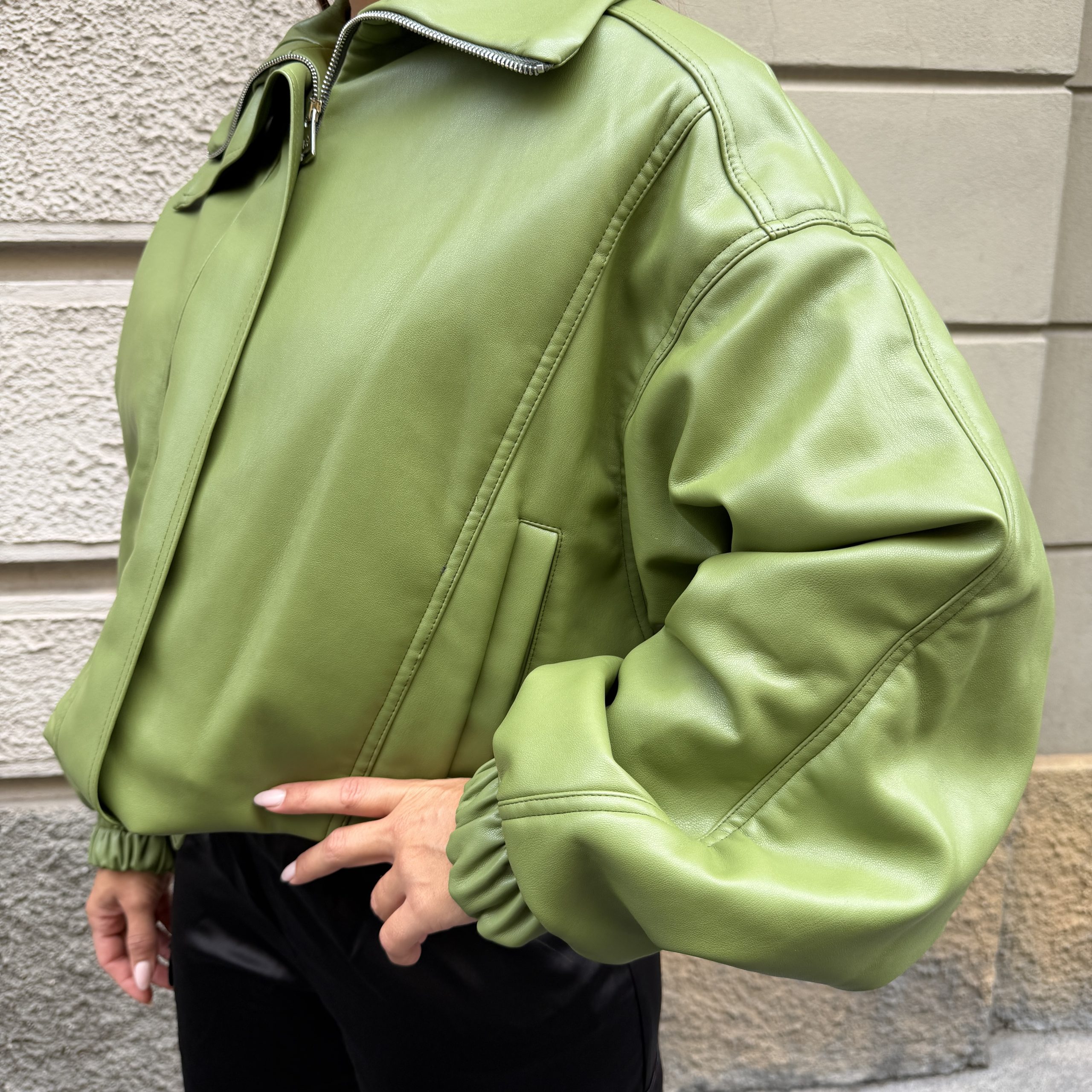 Kostumn1 - Bomber in ecopelle - KE2624 - Militare - immagine 4