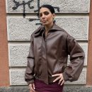 Kostumn1 - Bomber in ecopelle - KE2624 - Moro