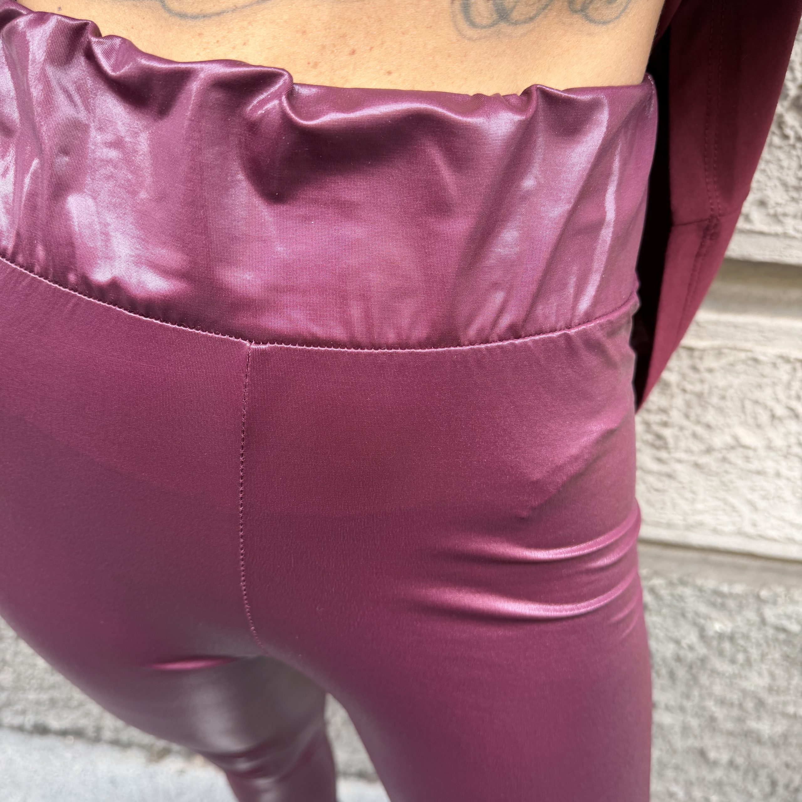 Kostumn1 - Leggings spalmato - KE2656 - Bordeaux - immagine 4
