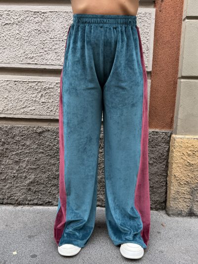 Kostumn1 - Pantalone con banda a contrasto - KE26105 - Ottanio/Bordeaux