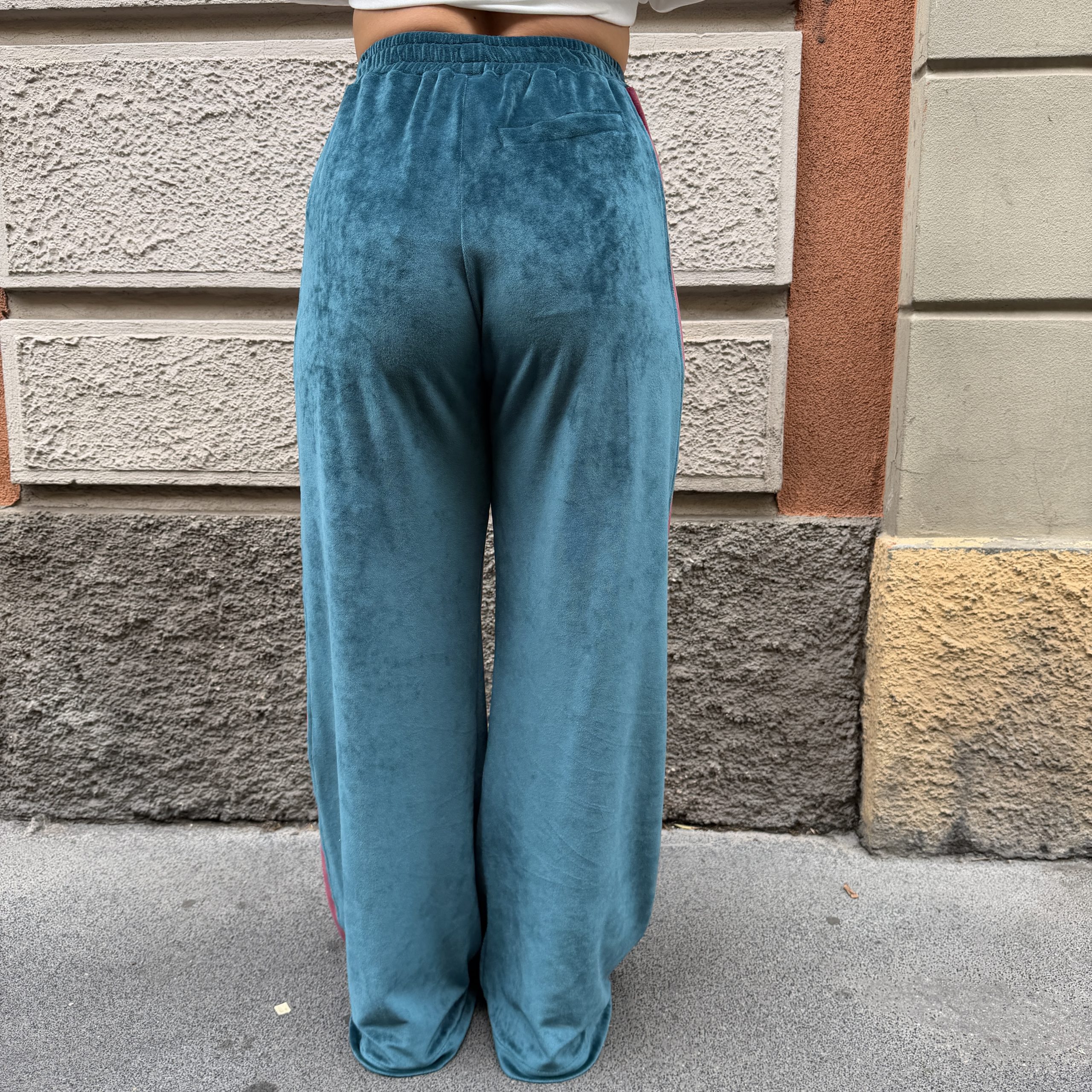 Kostumn1 - Pantalone con banda a contrasto - KE26105 - Ottanio/Bordeaux - immagine 3