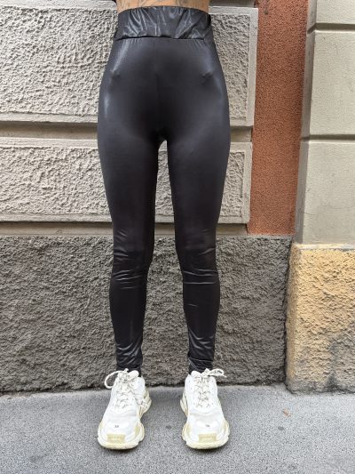 Kostumn1 - Leggings spalmato - KE2656 - Nero