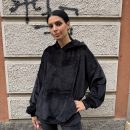Kostumn1 - Felpa ciniglia con ricamo - KE26115 - Nero