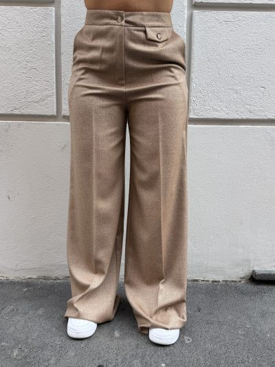 Berna - Pantalone palazzo spinato - W 264131-30 - Oro