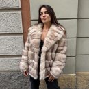 Gio Cellini - Ecopelliccia over con colletto rever - EP059 - Camel