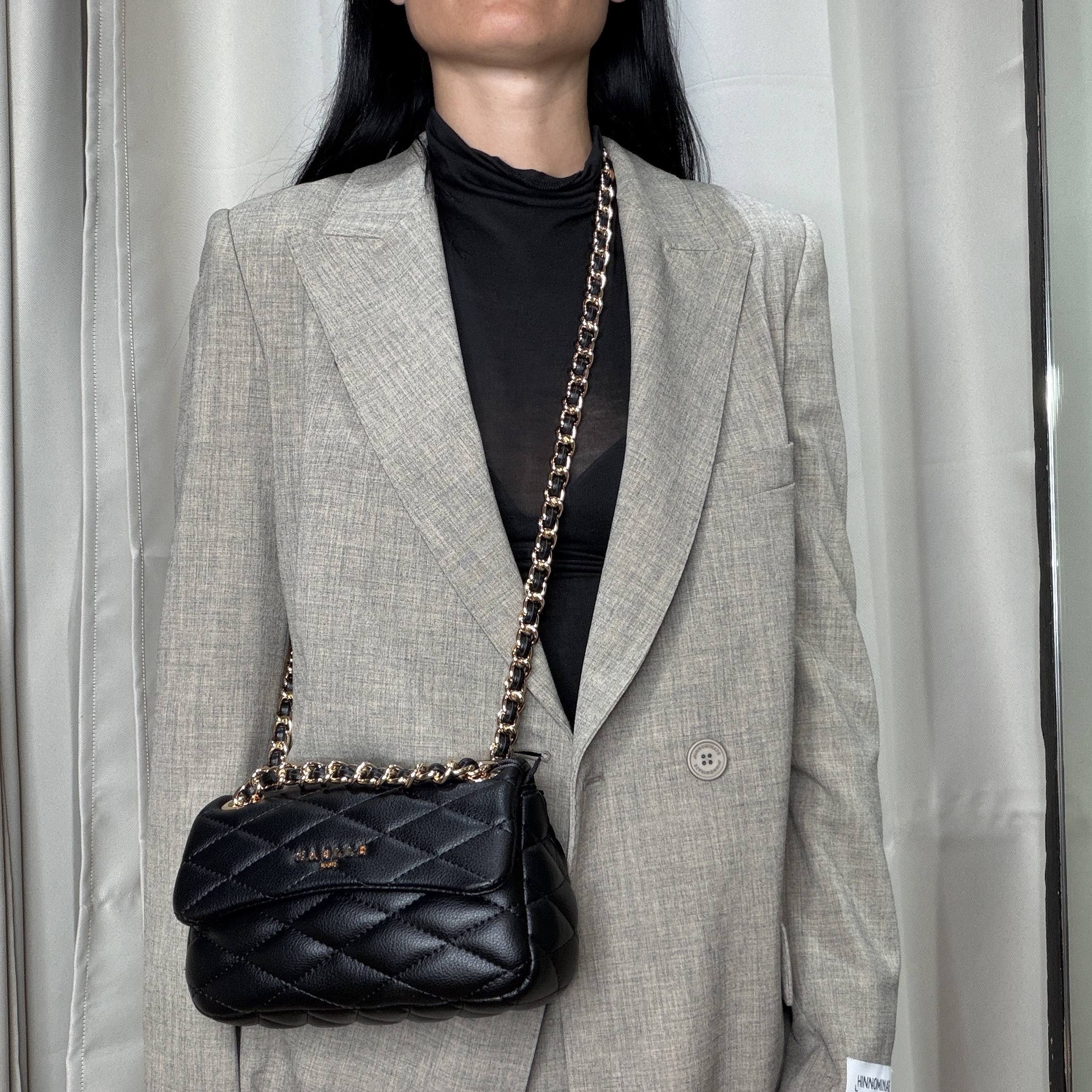 Gaelle Paris - Mini shoulder strap essential matelassè - GAACW03313 - Nero - immagine 3